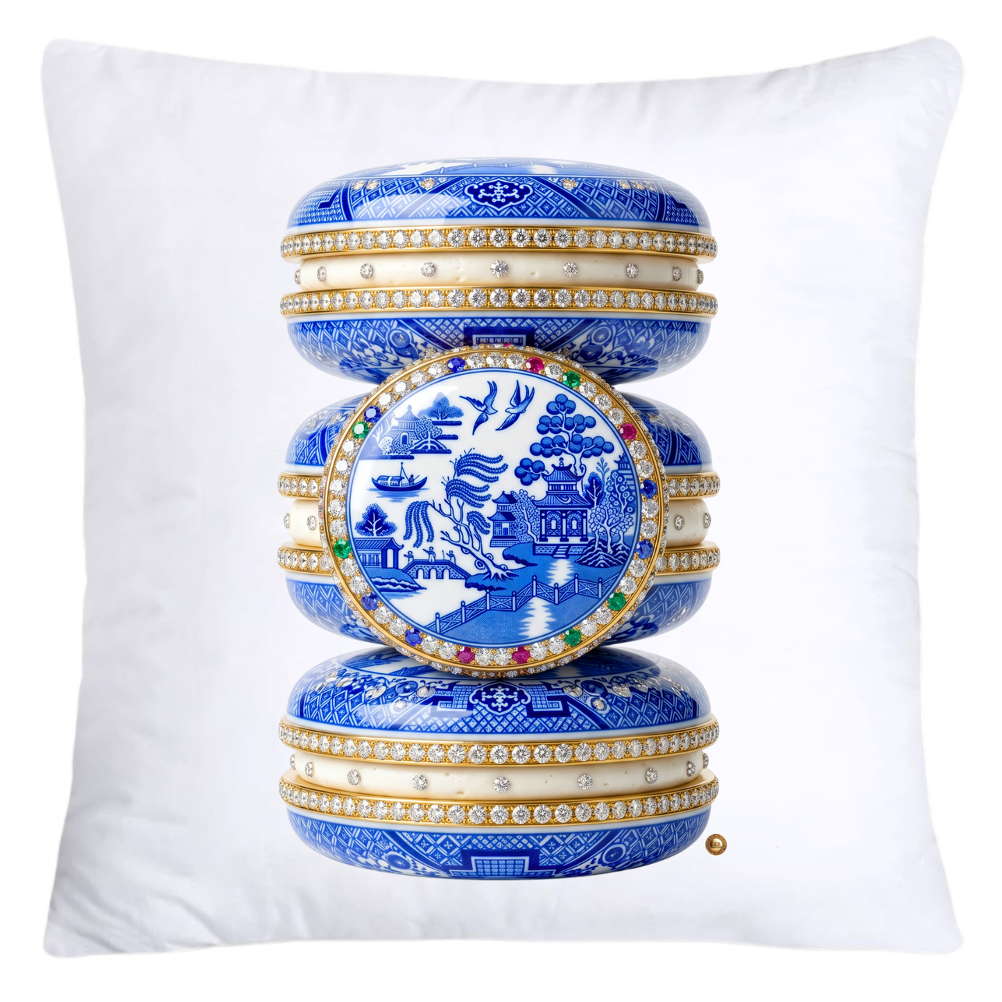 Blue Willow 18x18 Adorable Macaroon Throw Pillow Covers-5839