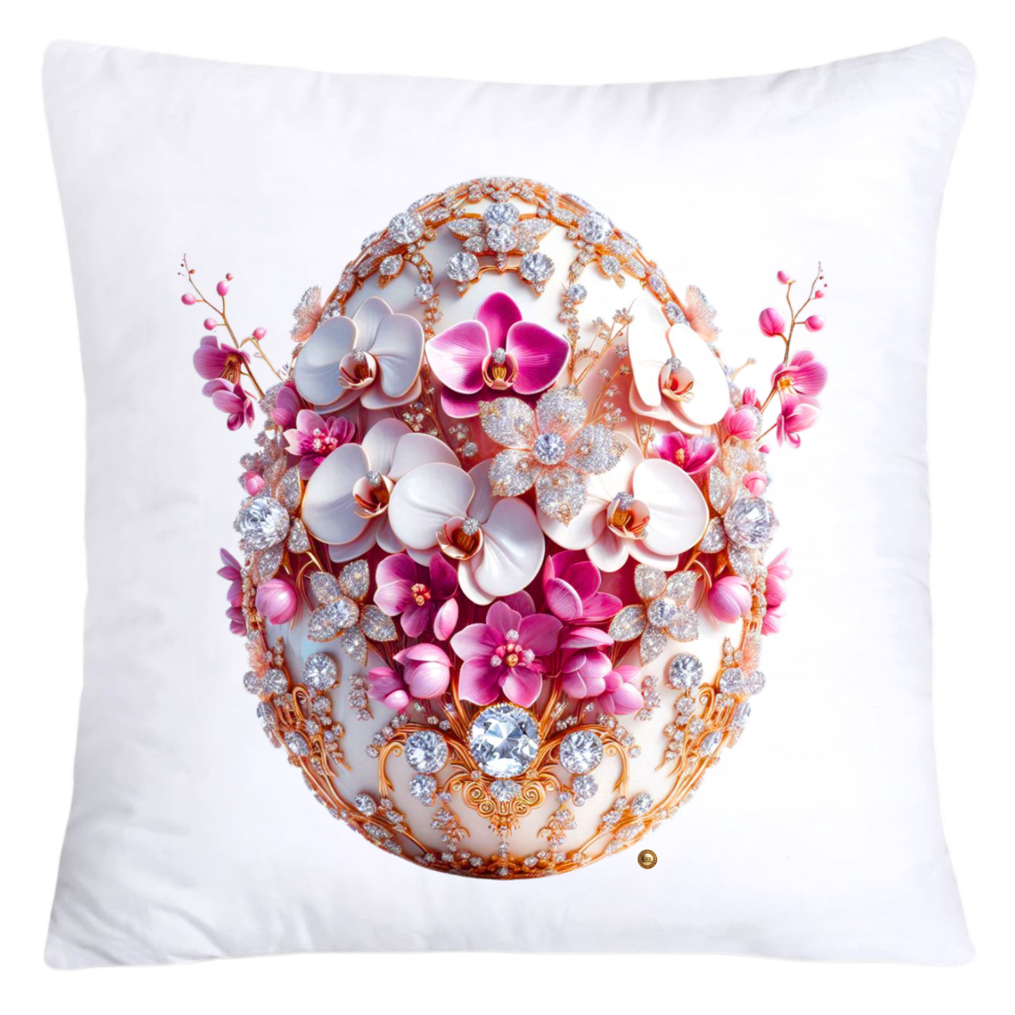 Purple Violet Orchid (Symbol of Spiritual Energy) 18x18 Egg Pillow Covers-5906