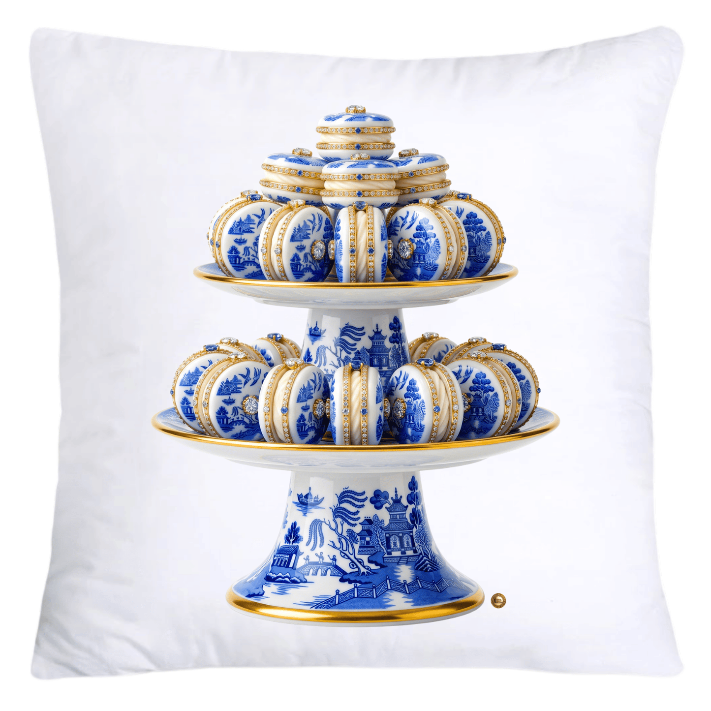 Blue Willow 18x18 Sparkling Macaroon Tree Throw Pillow Covers-5852