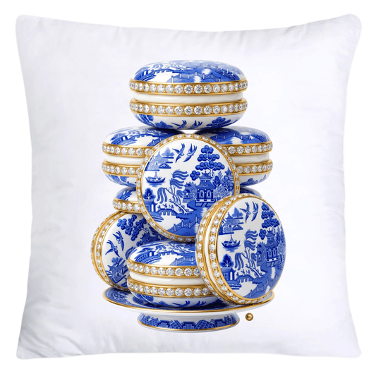 Blue Willow 18x18 Adorable Macaroon Throw Pillow Covers-5838
