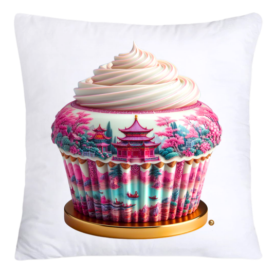18x18 Pink Willow Chinoiserie Cupcake Throw Pillow Covers-5376