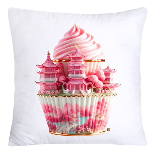 18x18 Pink Willow Chinoiserie Cupcake Throw Pillow Covers-5378