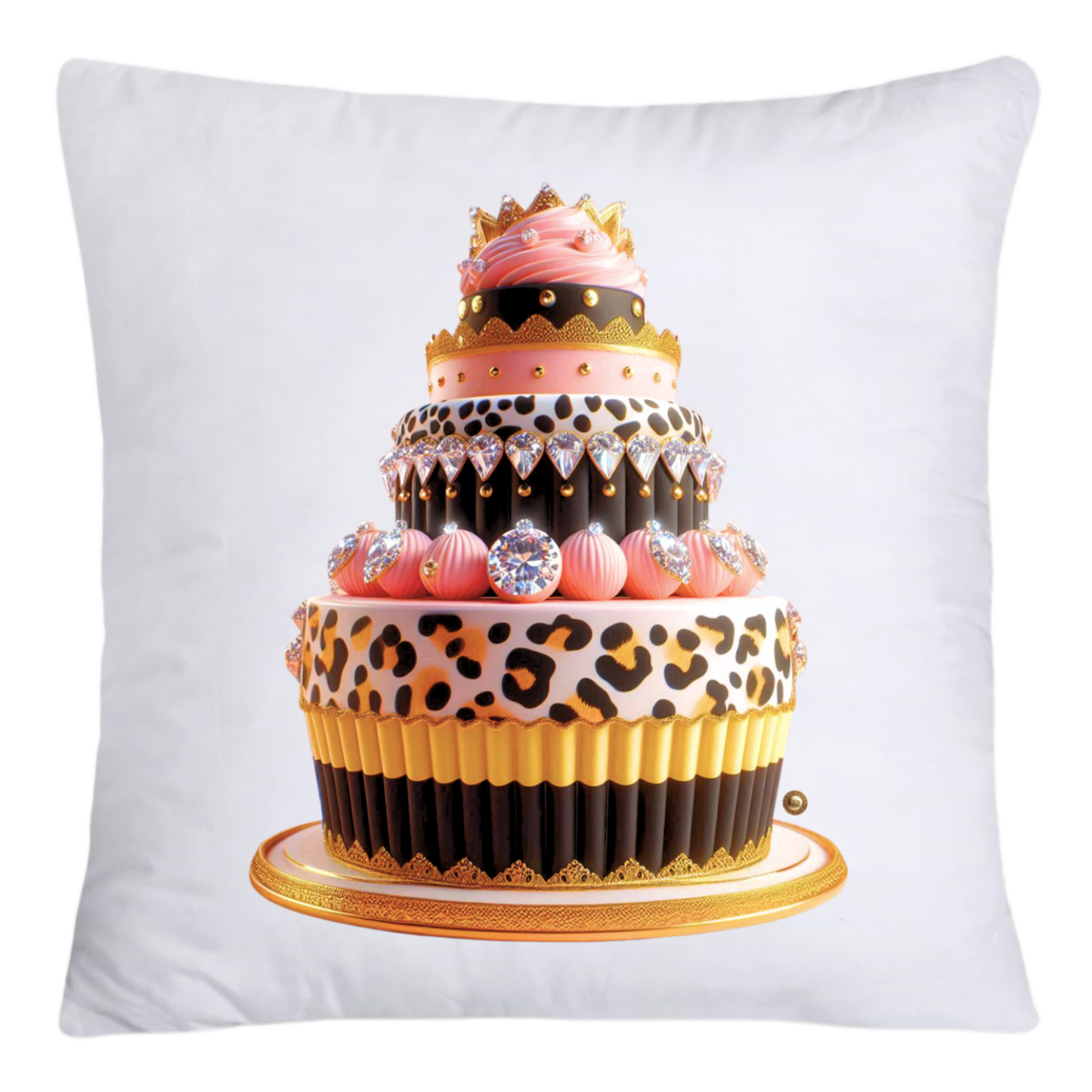 Wild Animal Print Cake 18x18 Throw Pillow Covers-4180