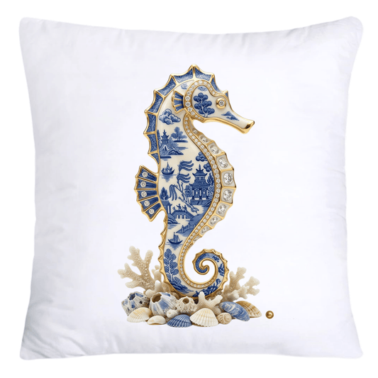 Blue Willow Gorgeous Seahorse Pillow Covers-5572