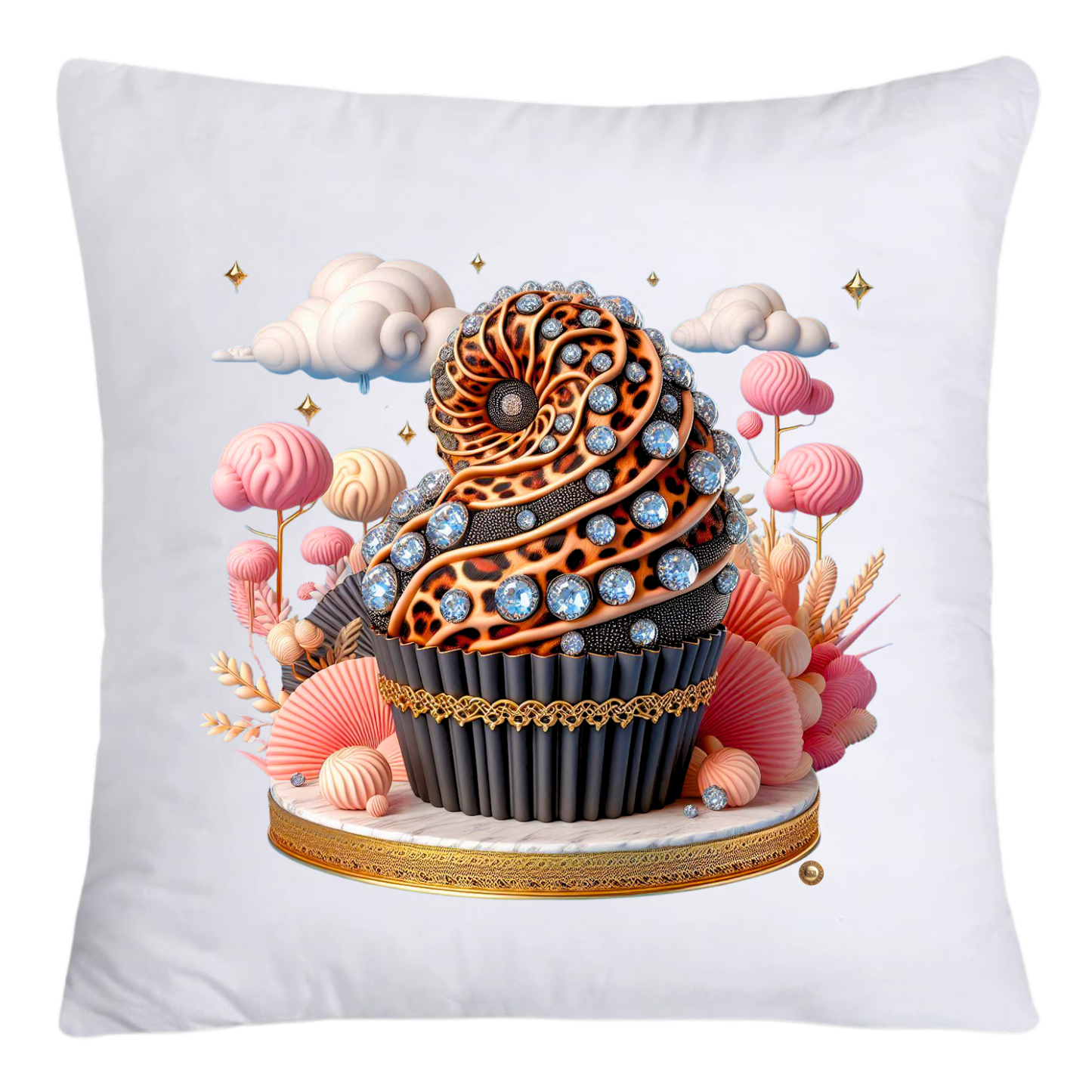 Wild Animal Print Cupcake 18x18 Throw Pillow Covers-4198
