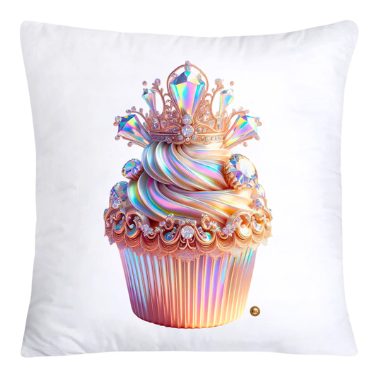 Gold Iridescent Royal Cupcake Pillow Covers 18x18-4602