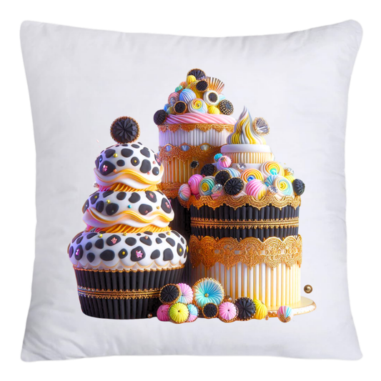 Wild Animal Print Cupcake 18x18 Throw Pillow Covers-4181