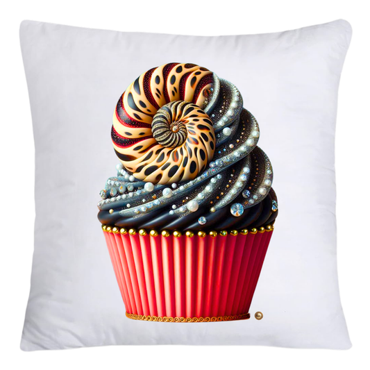Wild Animal Print Cupcake 18x18 Throw Pillow Covers-4186