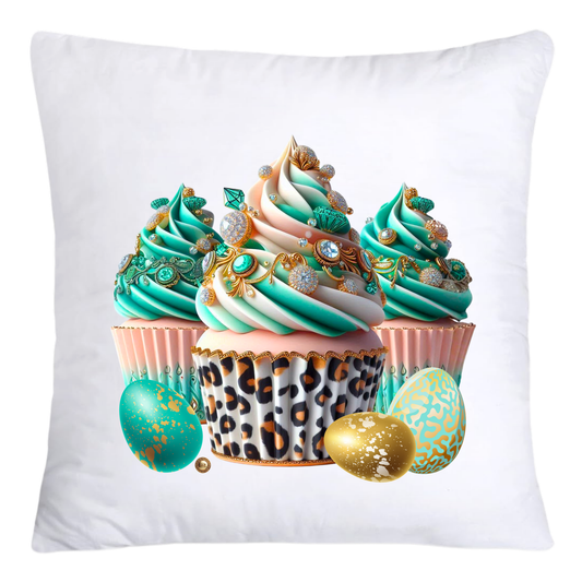 Wild Animal Print Cupcake 18x18 Throw Pillow Covers-4213