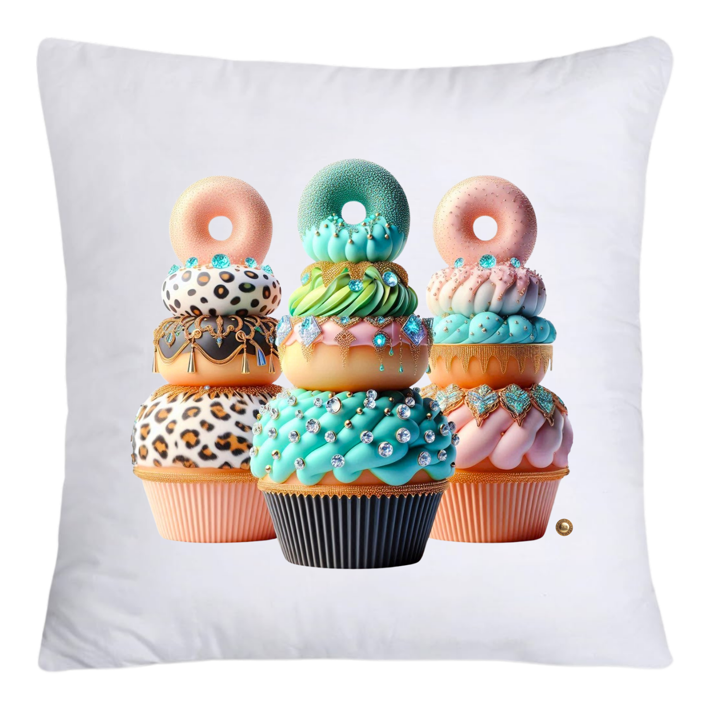 Wild Animal Print Cupcake 18x18 Throw Pillow Covers-4164