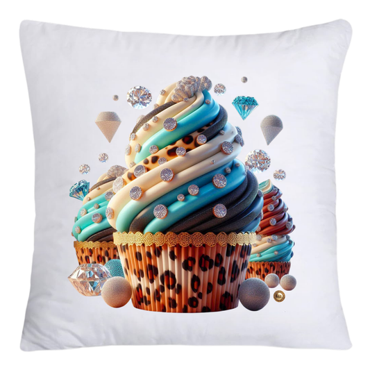 Wild Animal Print Cupcake 18x18 Throw Pillow Covers-4173