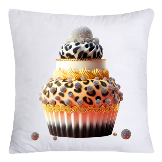 Wild Animal Print Cupcake 18x18 Throw Pillow Covers-4176
