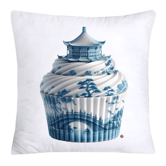Blue Willow 18x18 Chinoiserie Cupcake Throw Pillow Covers-3795