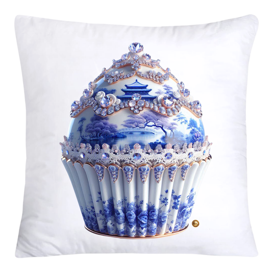 Blue Willow Chinoiserie 18x18 Cupcake Throw Pillow Covers-3973