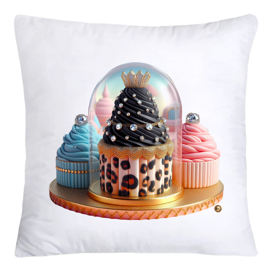Wild Animal Print Cupcake 18x18 Throw Pillow Covers-4214