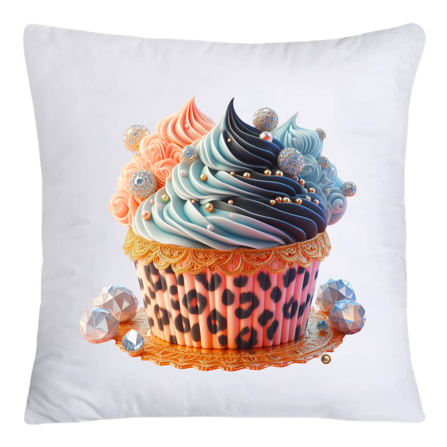 Wild Animal Print Cupcake 18x18 Throw Pillow Covers-4190