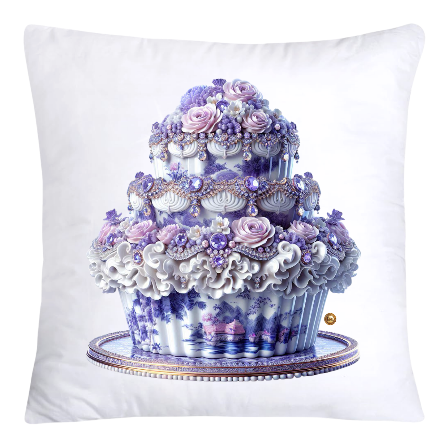 18x18 Purple Willow Whimsical Cupcake Pillow Covers-3984