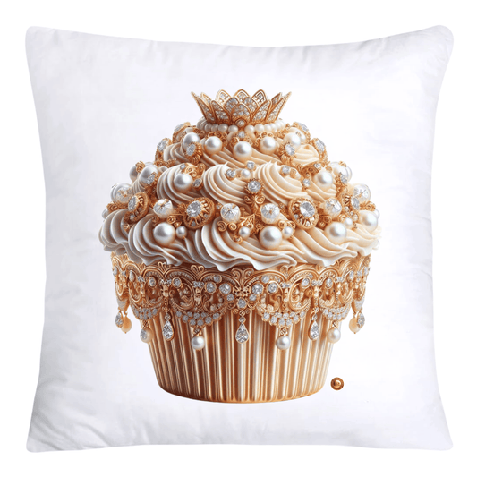 Gold Iridescent Royal Cupcake Pillow Covers 18x18-4604
