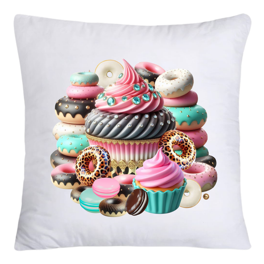 Wild Animal Print Cupcake 18x18 Specialty Throw Pillow Covers-4200