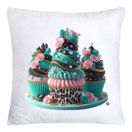 Wild Animal Print Cupcake 18x18 Throw Pillow Covers-4201