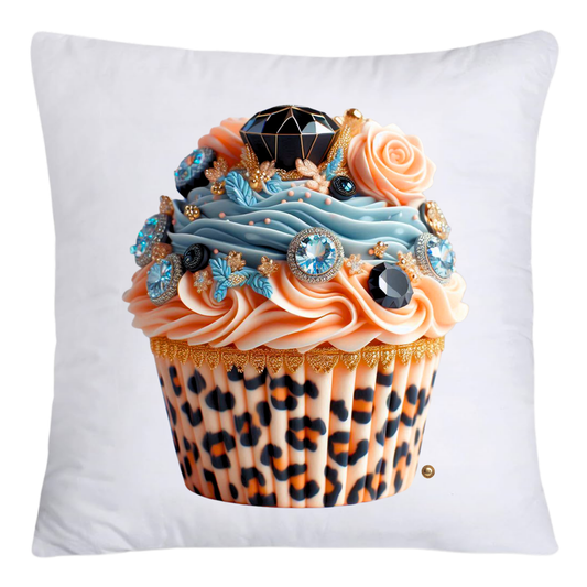 Wild Animal Print Cupcake 18x18 Throw Pillow Covers-4191