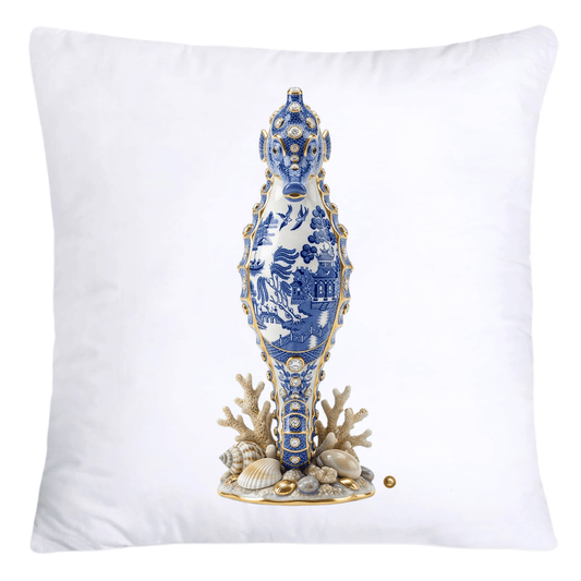Blue Willow Gorgeous Seahorse Pillow Covers-5570