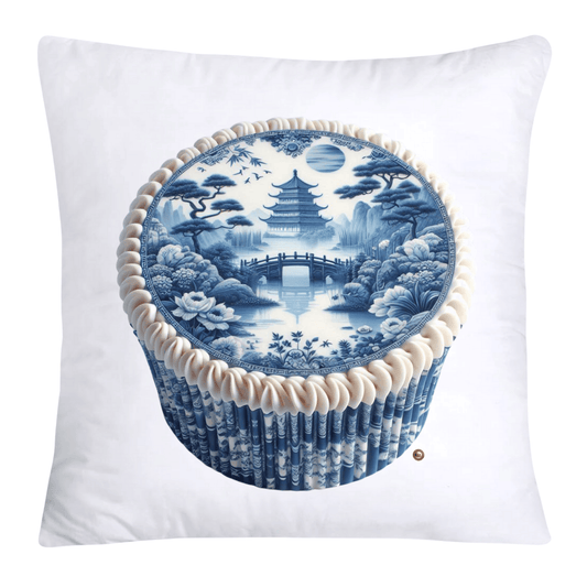 Blue Willow 18x18 Chinoiserie Cupcake Throw Pillow Covers-3800