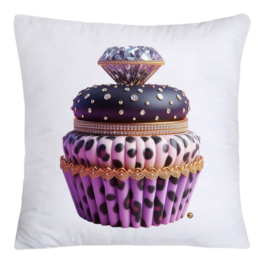 Wild Animal Print Cupcake 18x18 Throw Pillow Covers-4172