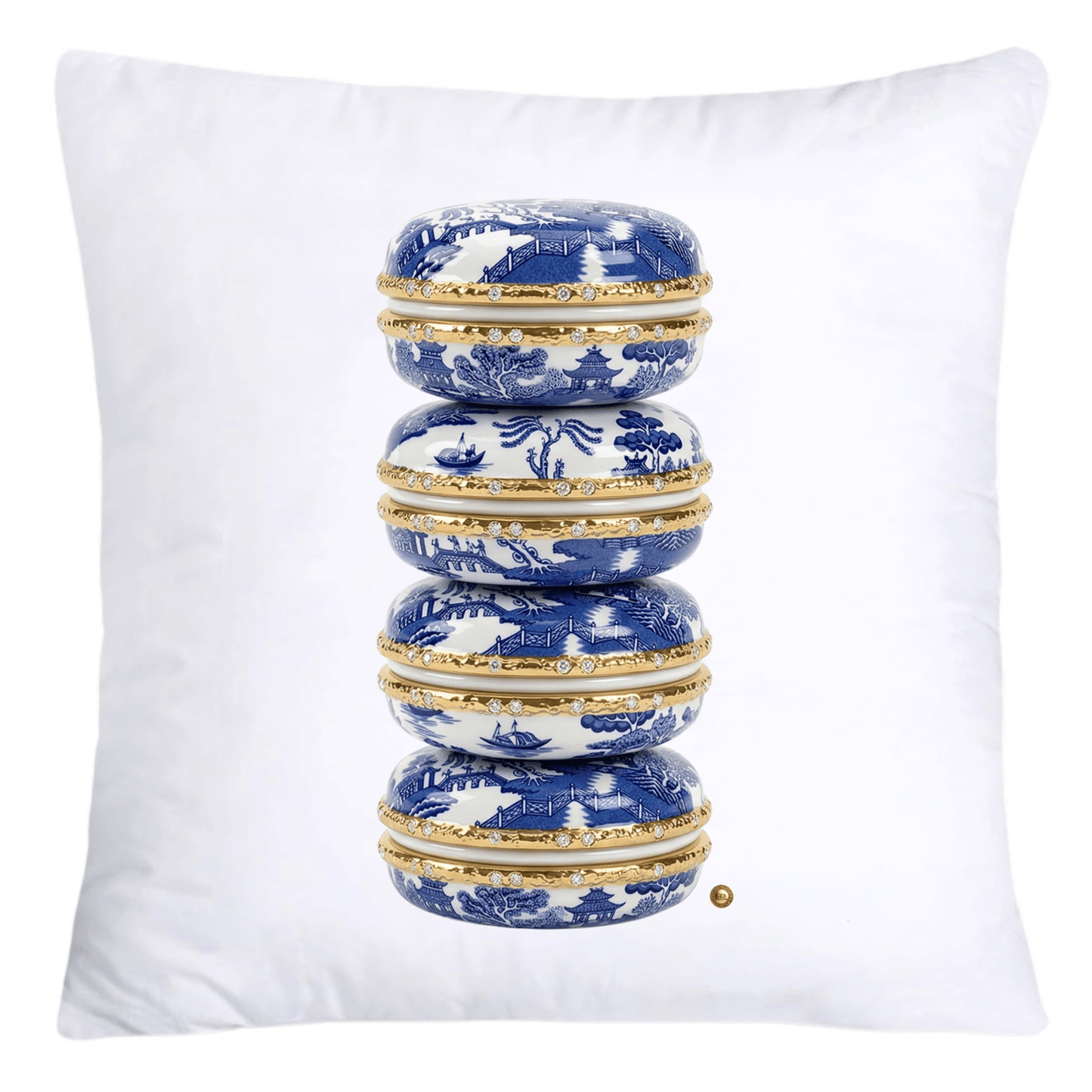 Blue Willow Adorable Macaroon Throw Pillow Covers-4587