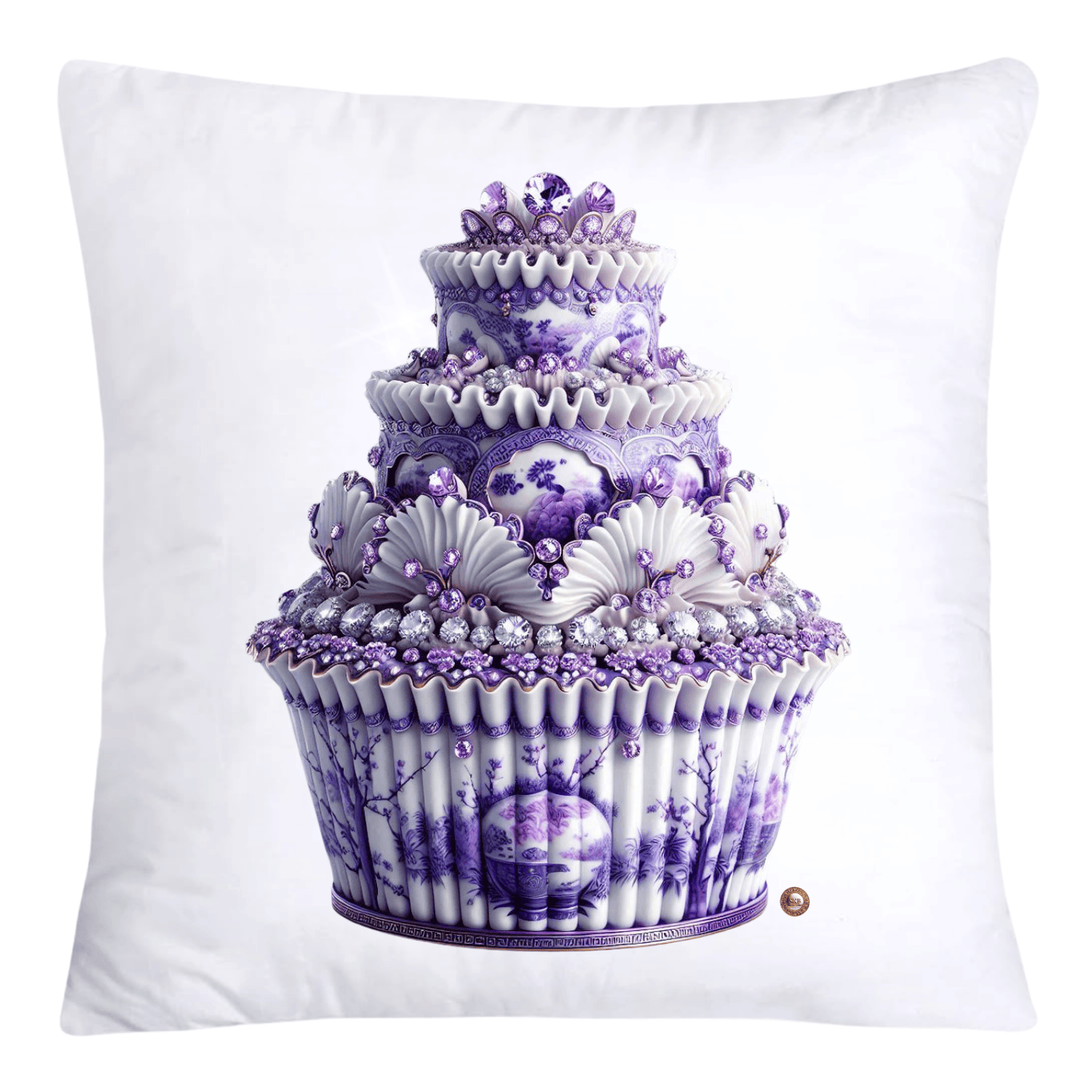 18x18 Purple Willow Whimsical Cupcake Pillow Covers-3980
