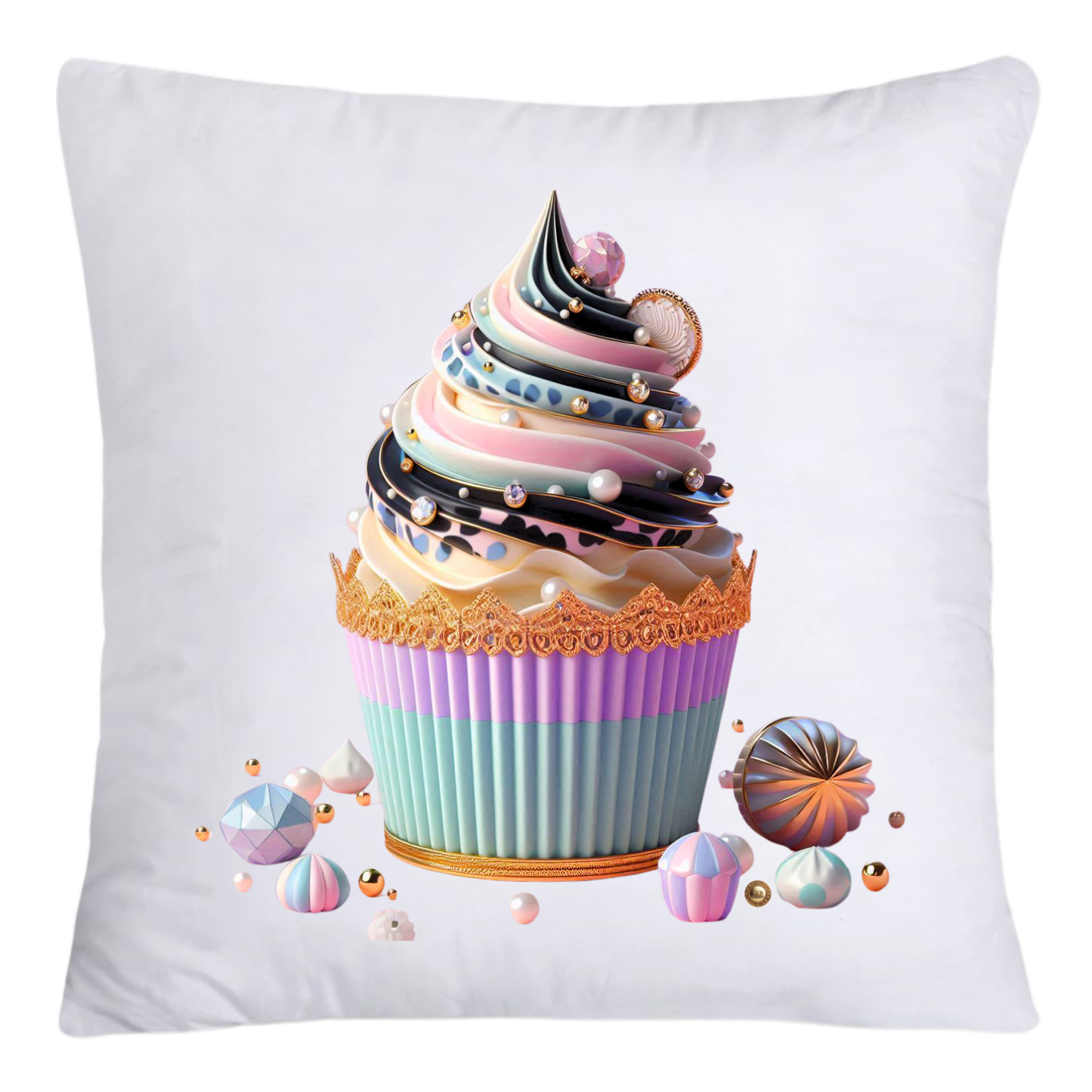Wild Animal Print Cupcake 18x18 Throw Pillow Covers-4159