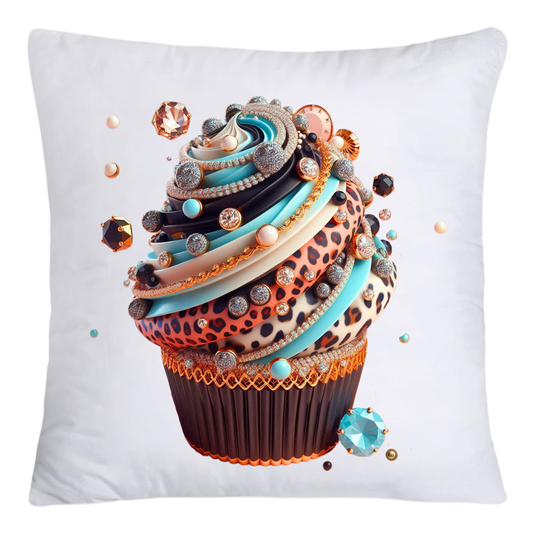 Wild Animal Print Cupcake 18x18 Throw Pillow Covers-4196