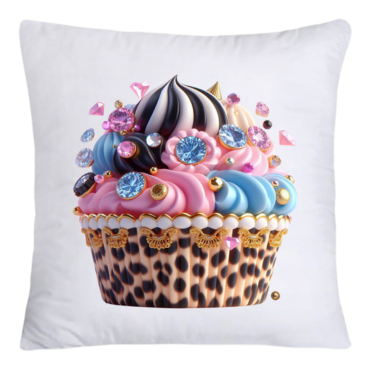 Wild Animal Print Cupcake 18x18 Throw Pillow Covers-4165