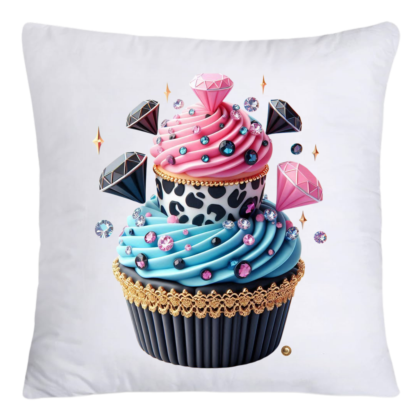 Wild Animal Print Cupcake 18x18 Throw Pillow Covers-4167