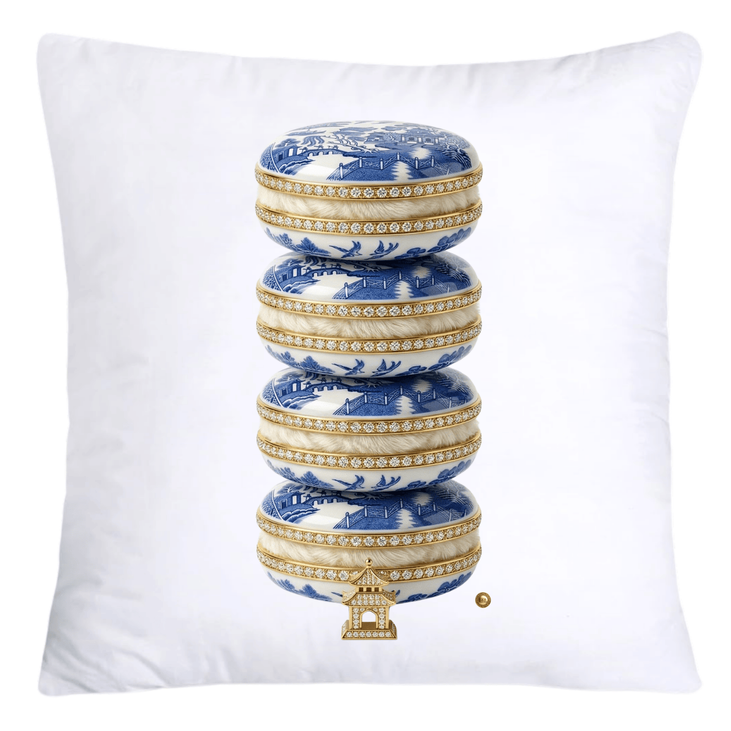 Blue Willow Adorable Macaroon Throw Pillow Covers-4586