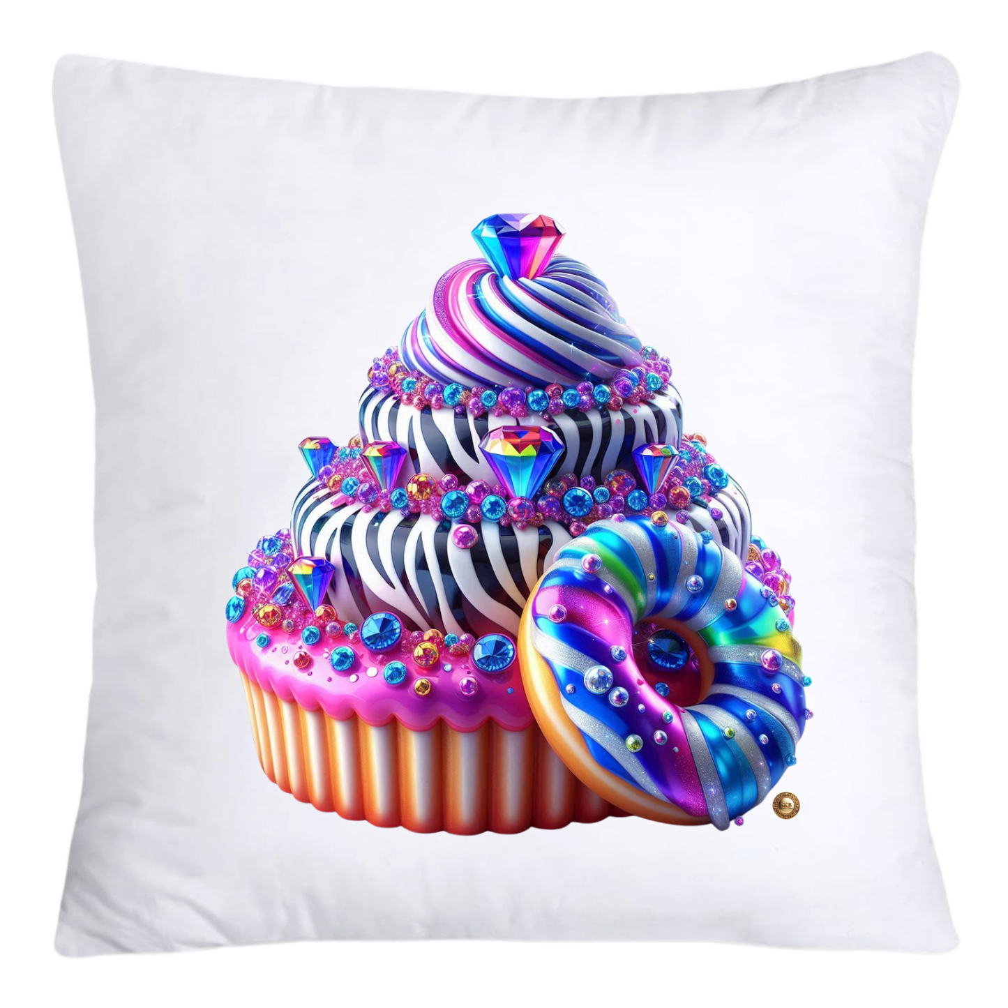 Wild Animal Print Cupcake 18x18 Throw Pillow Covers-4215