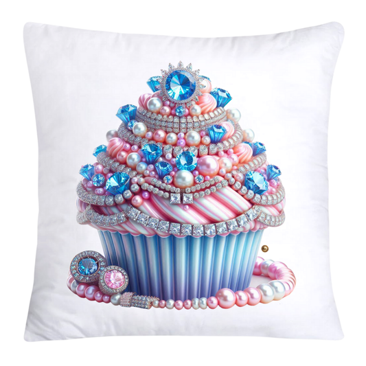 Cotton Candy Pink and Blue Cupcake Pillow Covers-3248