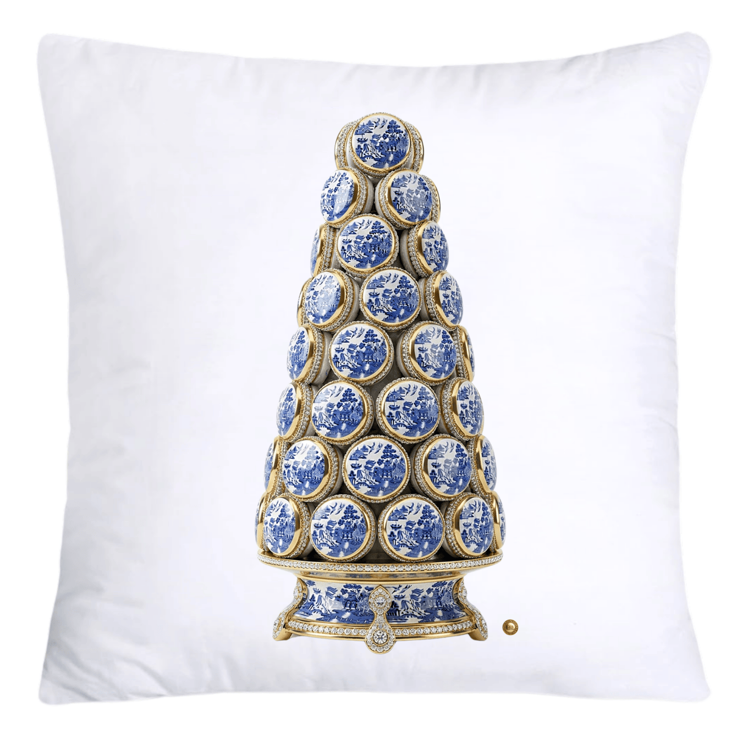 Blue Willow Adorable Macaroon Tree Throw Pillow Covers-4584