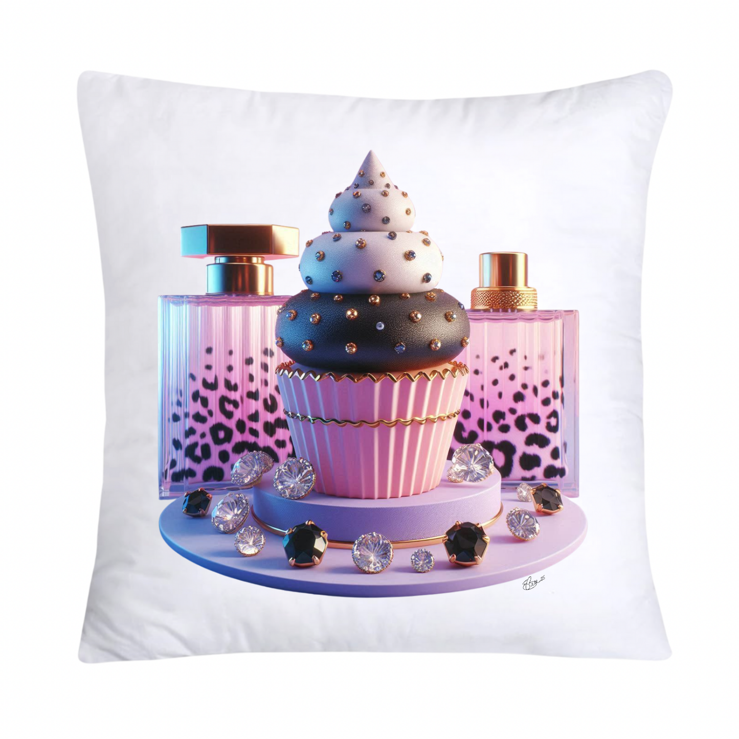 Wild Animal Print Cupcake Throw Pillow Covers 18x18-382