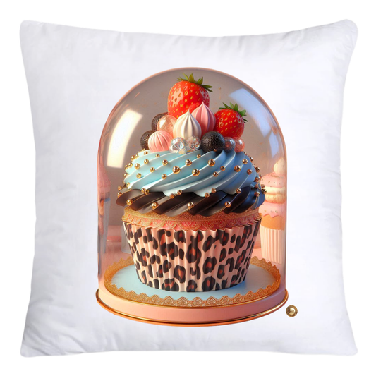 Wild Animal Print Cupcake 18x18 Throw Pillow Covers-4217