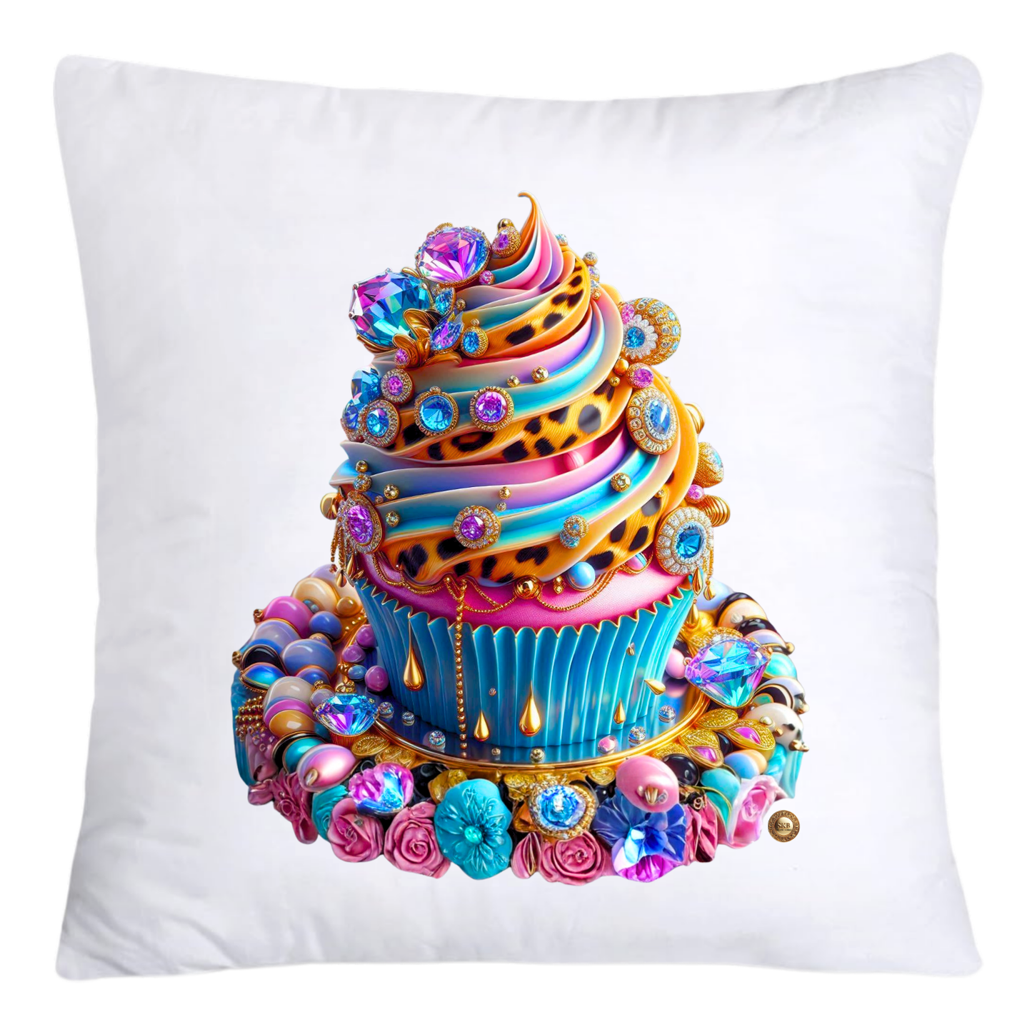Wild Animal Print Cupcake 18x18 Throw Pillow Covers-4216
