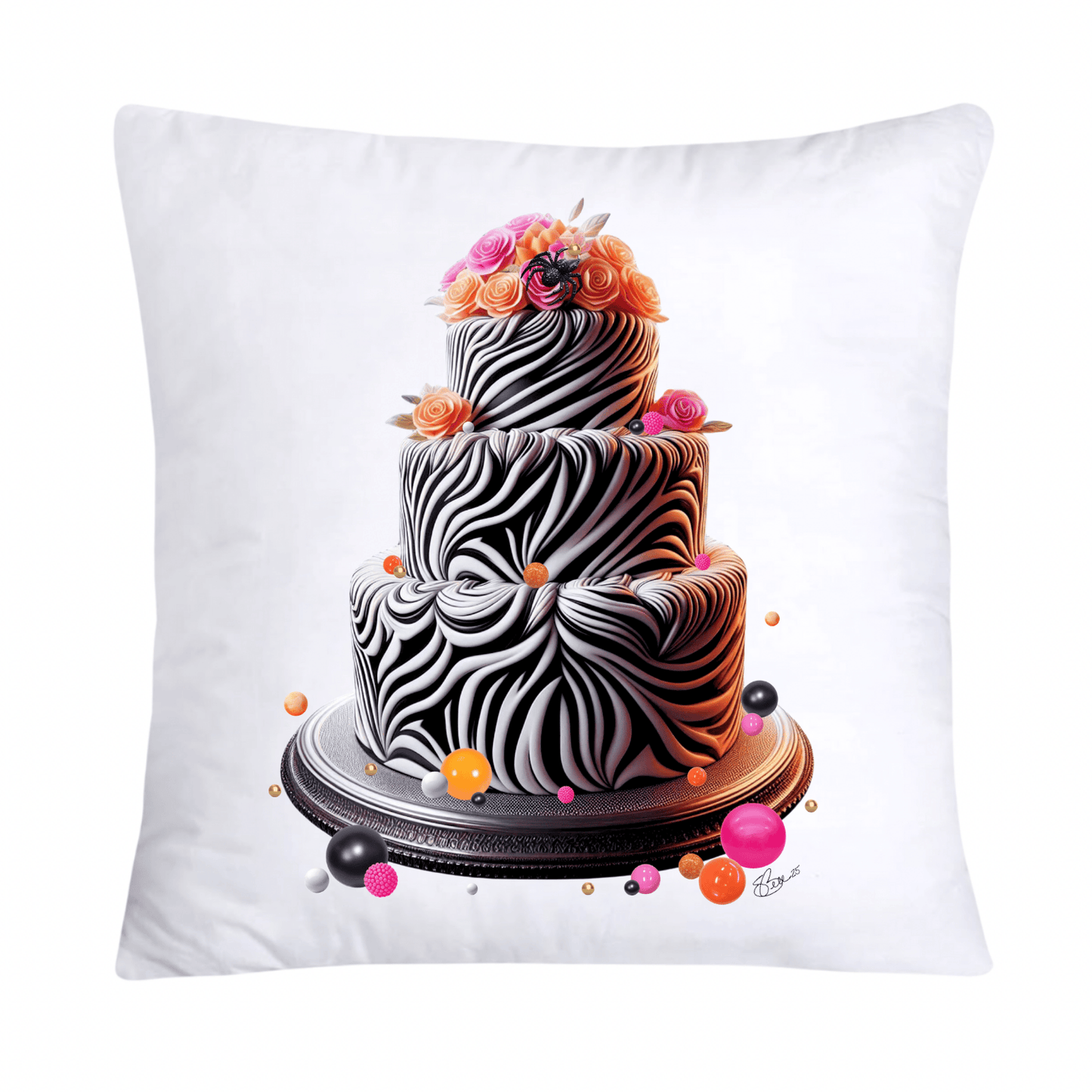 18x18 Wild Animal Print Zebra Cake Specialty Pillow Covers-1183