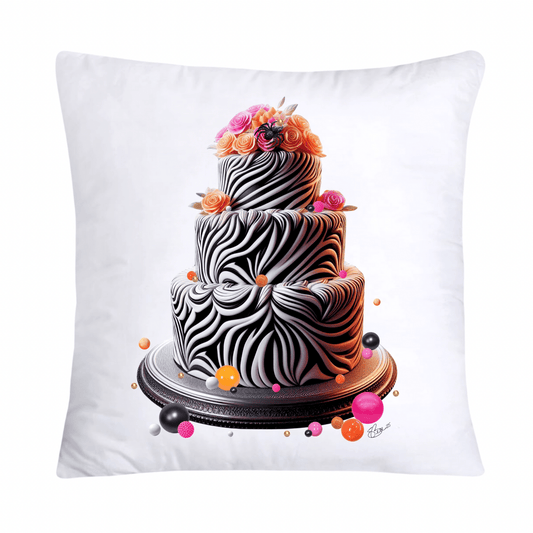 18x18 Wild Animal Print Zebra Cake Specialty Pillow Covers-1183