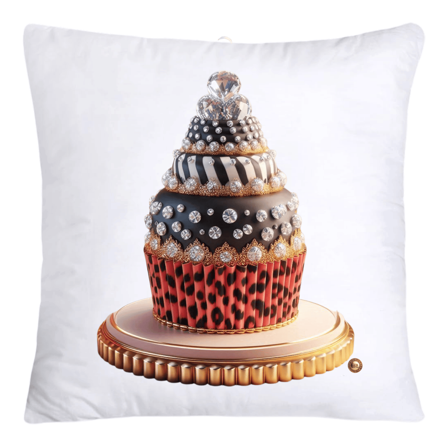 Wild Animal Print Cupcake 18x18 Throw Pillow Covers-4210