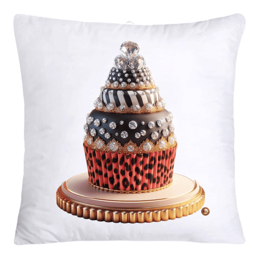 Wild Animal Print Cupcake 18x18 Throw Pillow Covers-4210