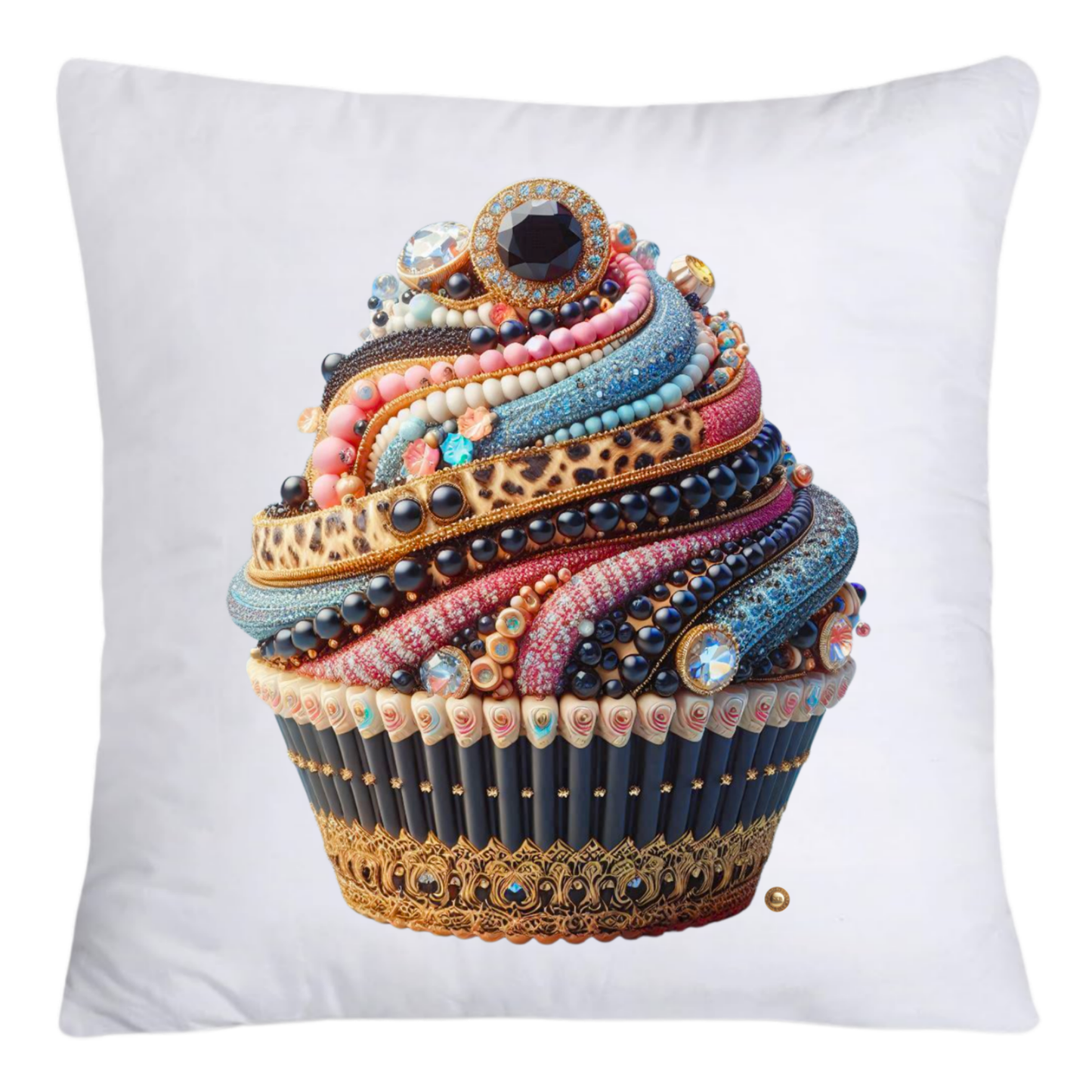 Wild Animal Print Cupcake 18x18 Throw Pillow Covers-4175