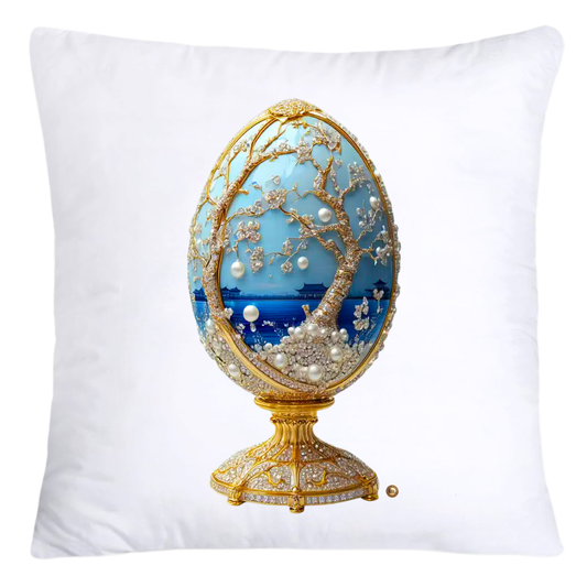 18x18 Blue Willow Chinoiserie Egg Pillow Covers-4460
