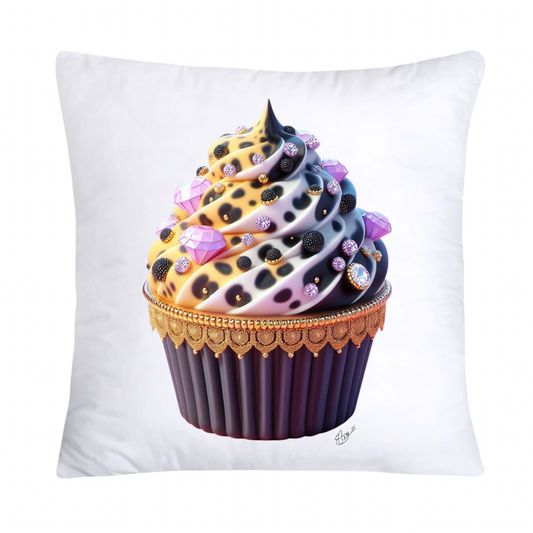 Wild Animal Print Cupcake Throw Pillow Covers 18x18-675