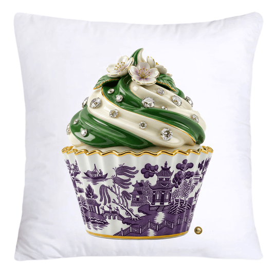 Gorgeous Green and Purple Willow Cupcake Pillow Covers-4600