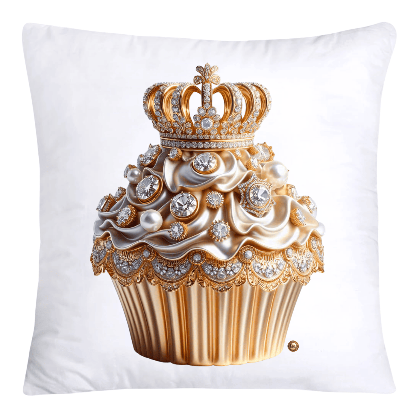Gold Iridescent Royal Cupcake Pillow Covers 18x18-4607